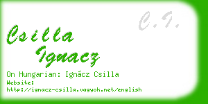 csilla ignacz business card